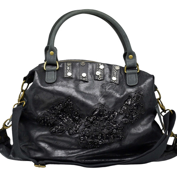 Stefano Ghilardi 443D Τσάντα Ώμου με Τρουκς - Μαύρη