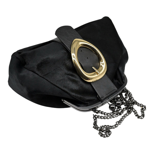 Stefano Ghilardi ALBA Τσάντα Clutch με Αγκράφα - Μαύρη