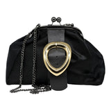 Stefano Ghilardi ALBA Τσάντα Clutch με Αγκράφα - Μαύρη