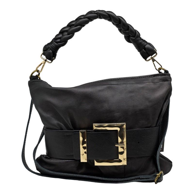 Stefano Ghilardi ERKAN Τσάντα Ώμου με Αγκράφα - Μαύρη