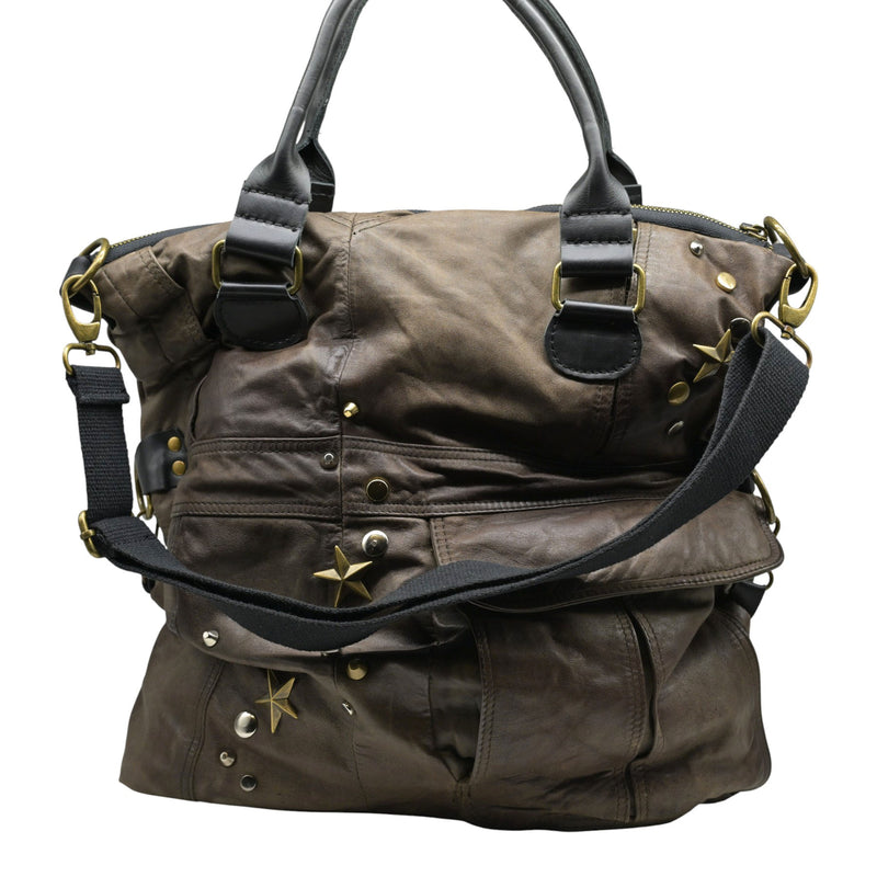 Stefano Ghilardi HP1 Τσάντα Hobo με Τρουκς - Καφέ