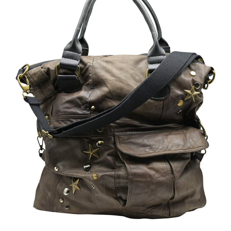 Stefano Ghilardi HP1 Τσάντα Hobo με Τρουκς - Καφέ