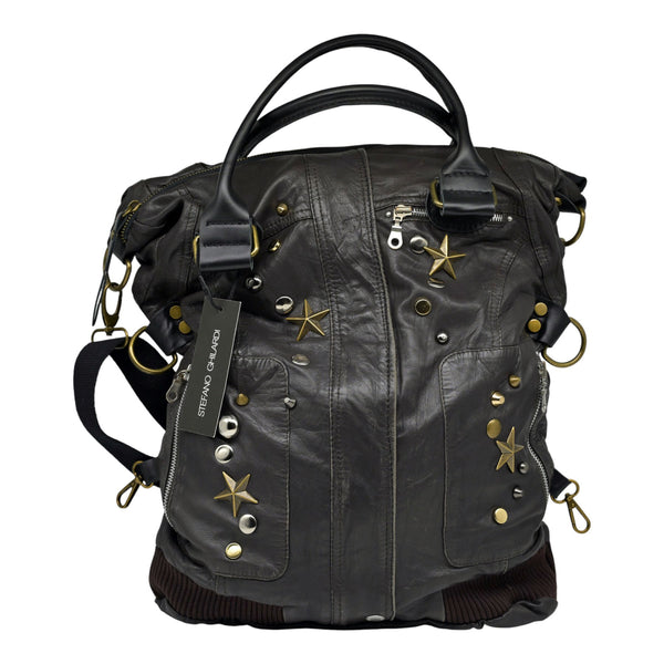 Stefano Ghilardi HP1 Τσάντα Hobo με Τρουκς - Καφέ Σκούρο