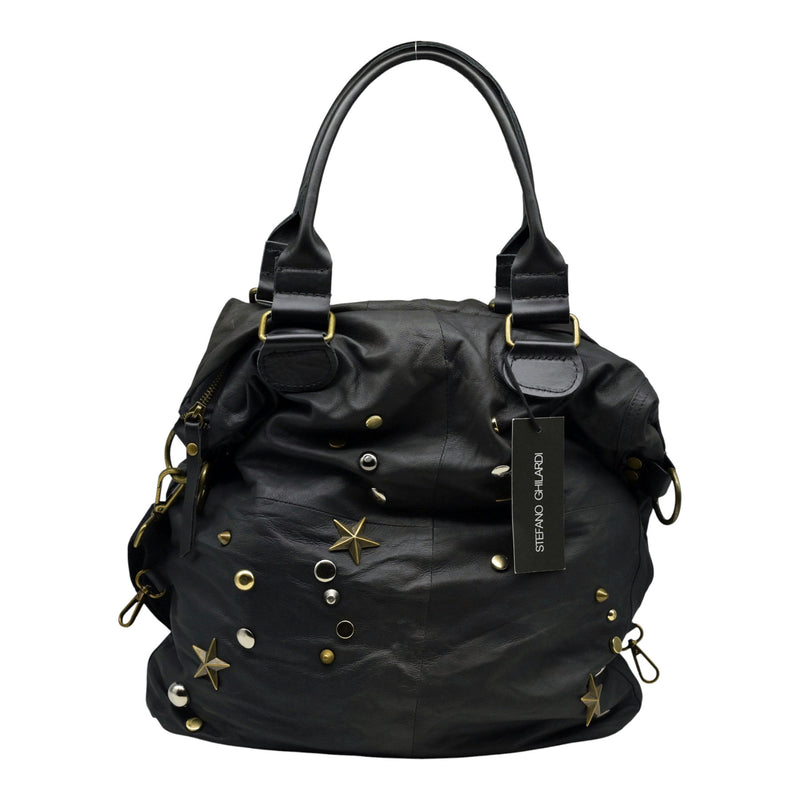 Stefano Ghilardi HP1 Τσάντα Hobo με Τρουκς - Μαύρη