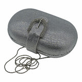 Twenty Fourhaitch Kyoto Τσάντα Clutch με Κρύσταλλα - Ασημί