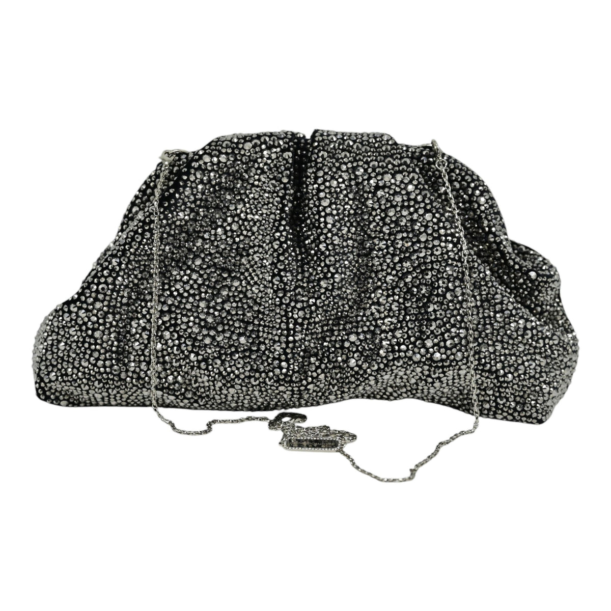 Twenty Fourhaitch Mirach Τσάντα Pouch με Στρας - Ασημί