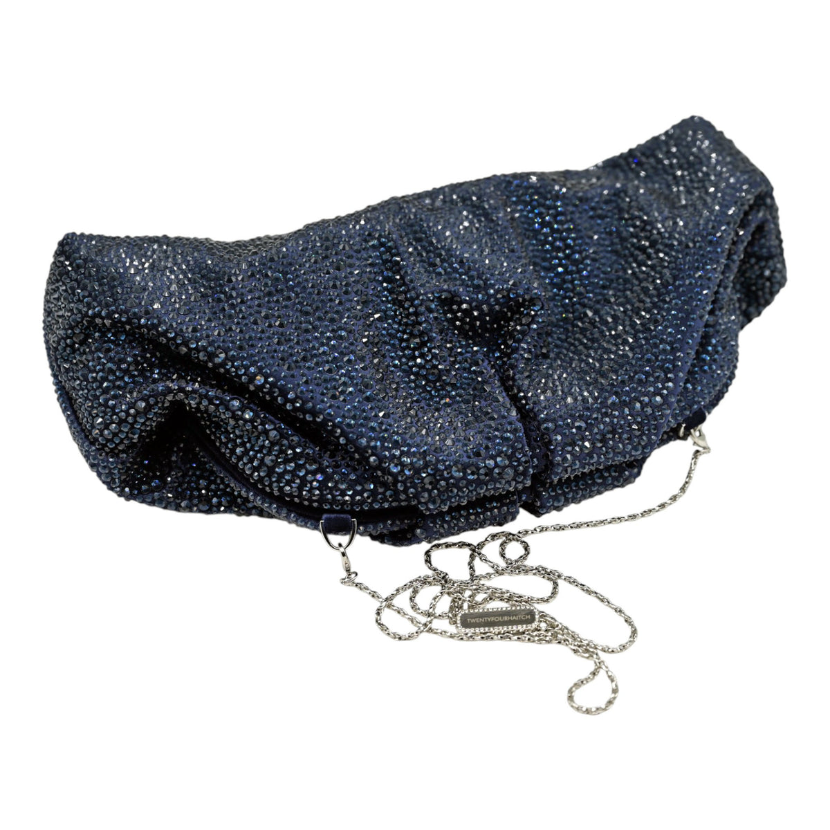 Twenty Fourhaitch Mirach Τσάντα Pouch με Στρας - Μπλέ