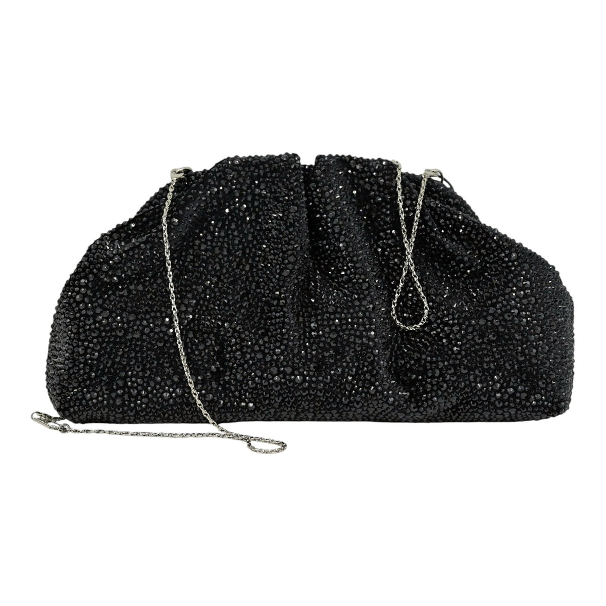 Twenty Fourhaitch Mirach Τσάντα Pouch με Στρας - Μαύρη