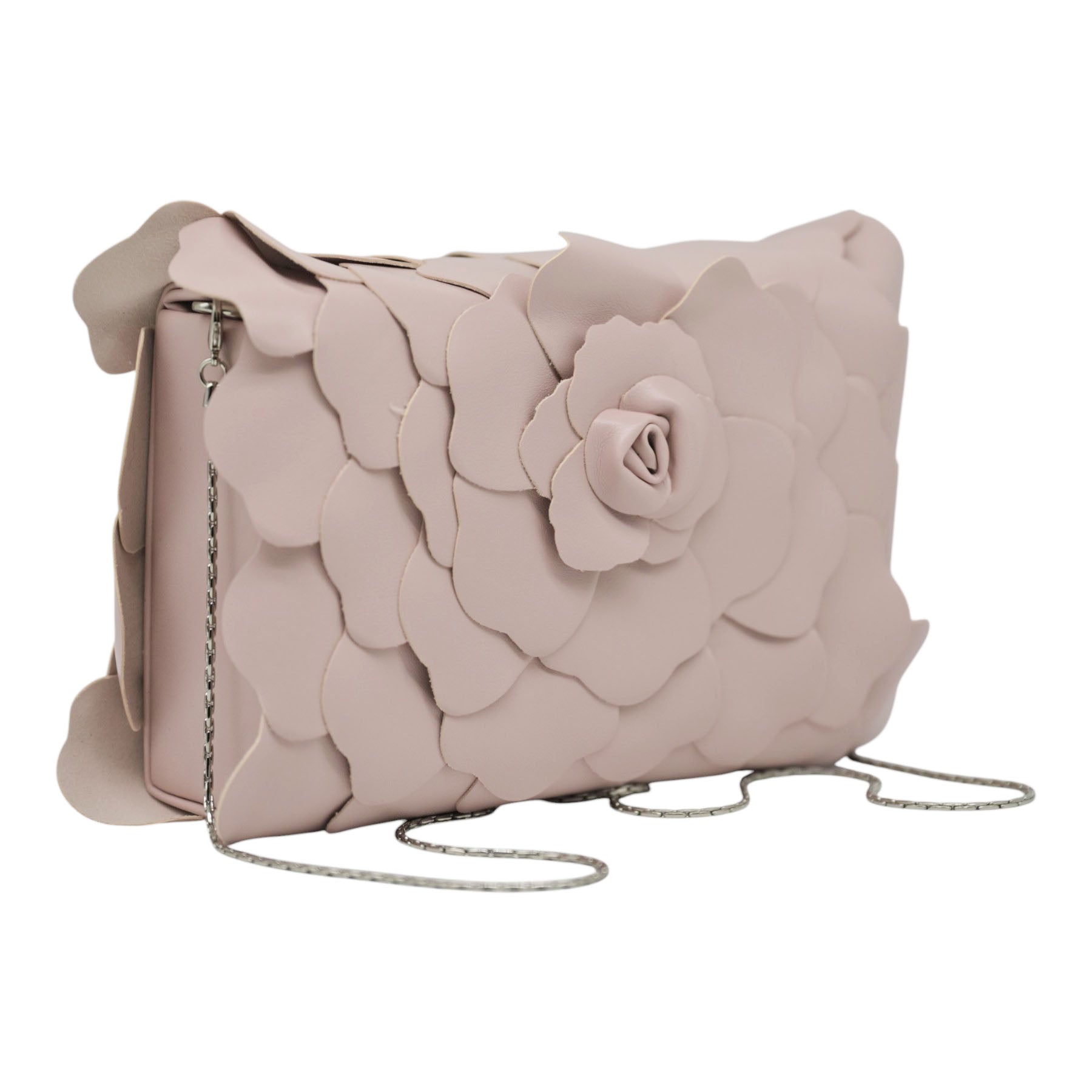 Twenty Fourhaitch Caleta Τσάντα Χιαστί με Τρισδιάστατο Λουλούδι - Nude