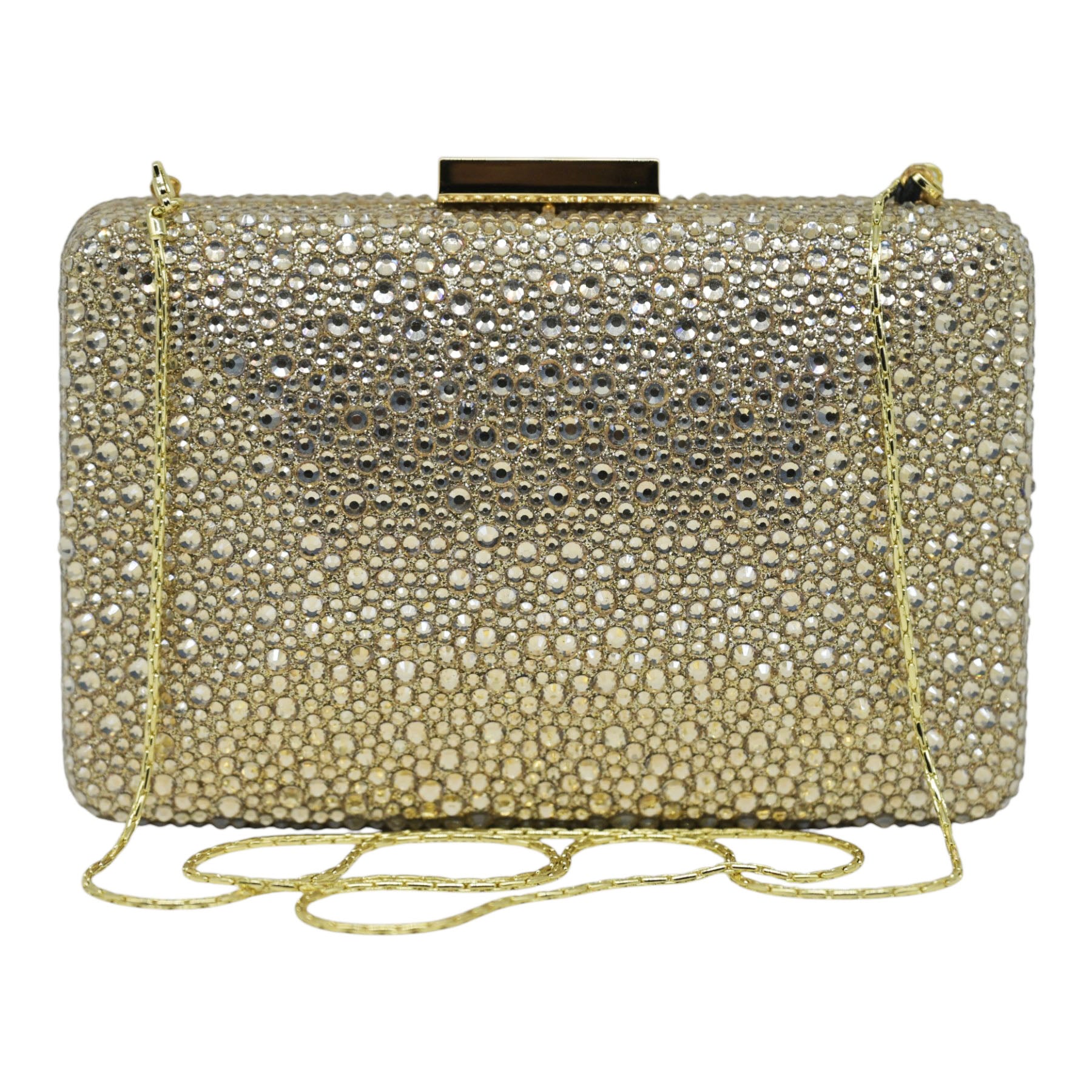 Twenty Fourhaitch Niger Τσάντα Clutch με Πέτρες - Χρυσή