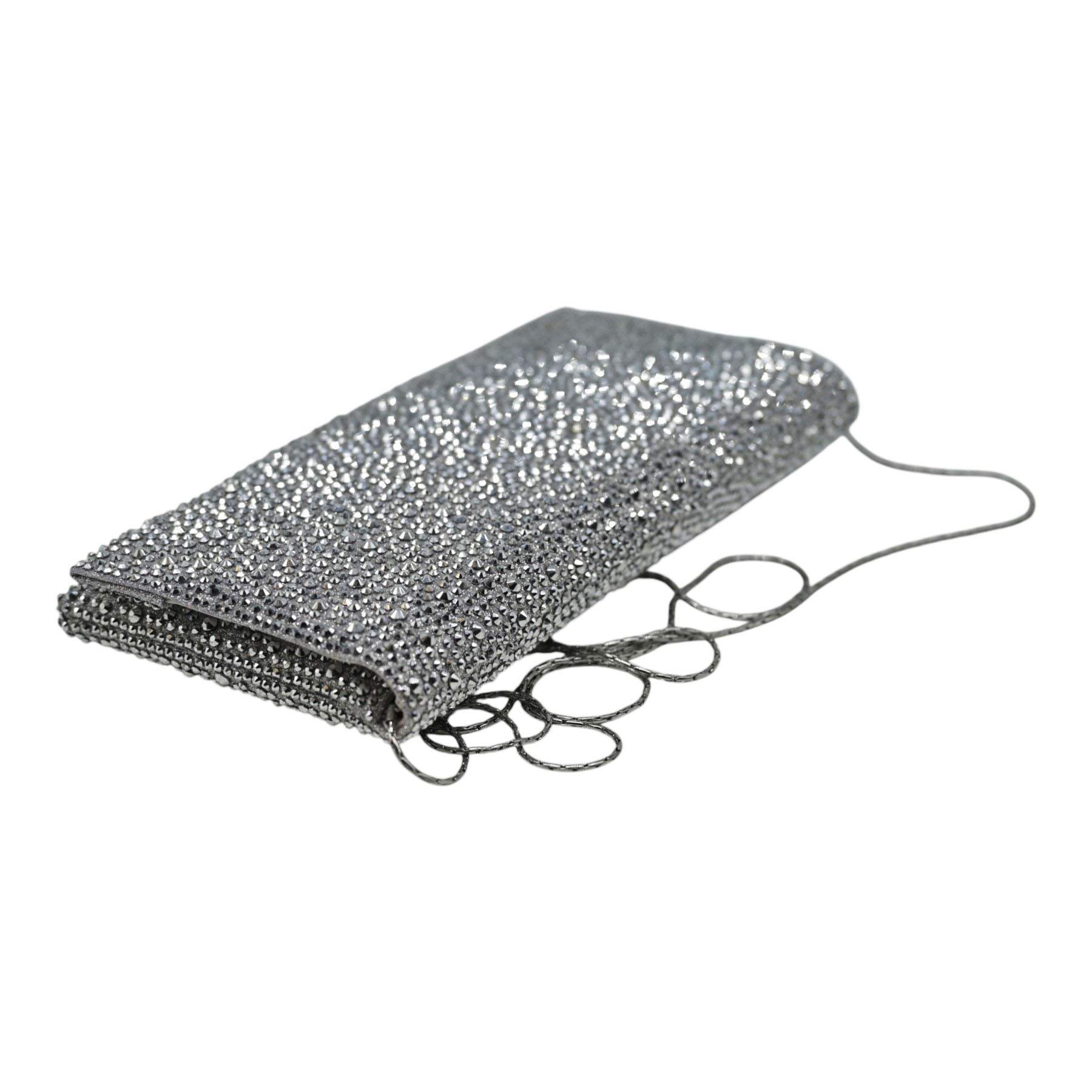 Twenty Fourhaitch Siria Τσάντα Φάκελος με Πέτρες - Ασημί