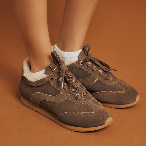 Unisa Dapse Sneakers με Γαζιά - Taupe Σουέντ