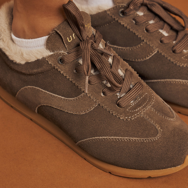 Unisa Dapse Sneakers με Γαζιά - Taupe Σουέντ