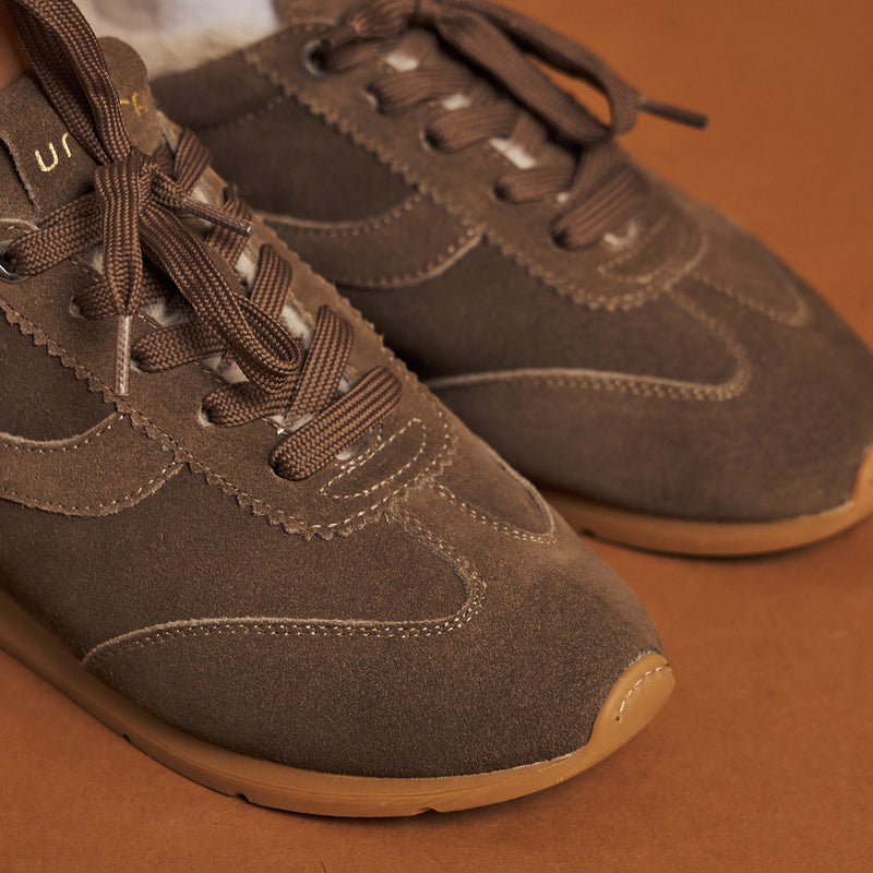 Unisa Dapse Sneakers με Γαζιά - Taupe Σουέντ