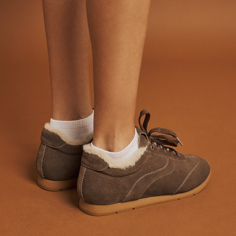Unisa Dapse Sneakers με Γαζιά - Taupe Σουέντ