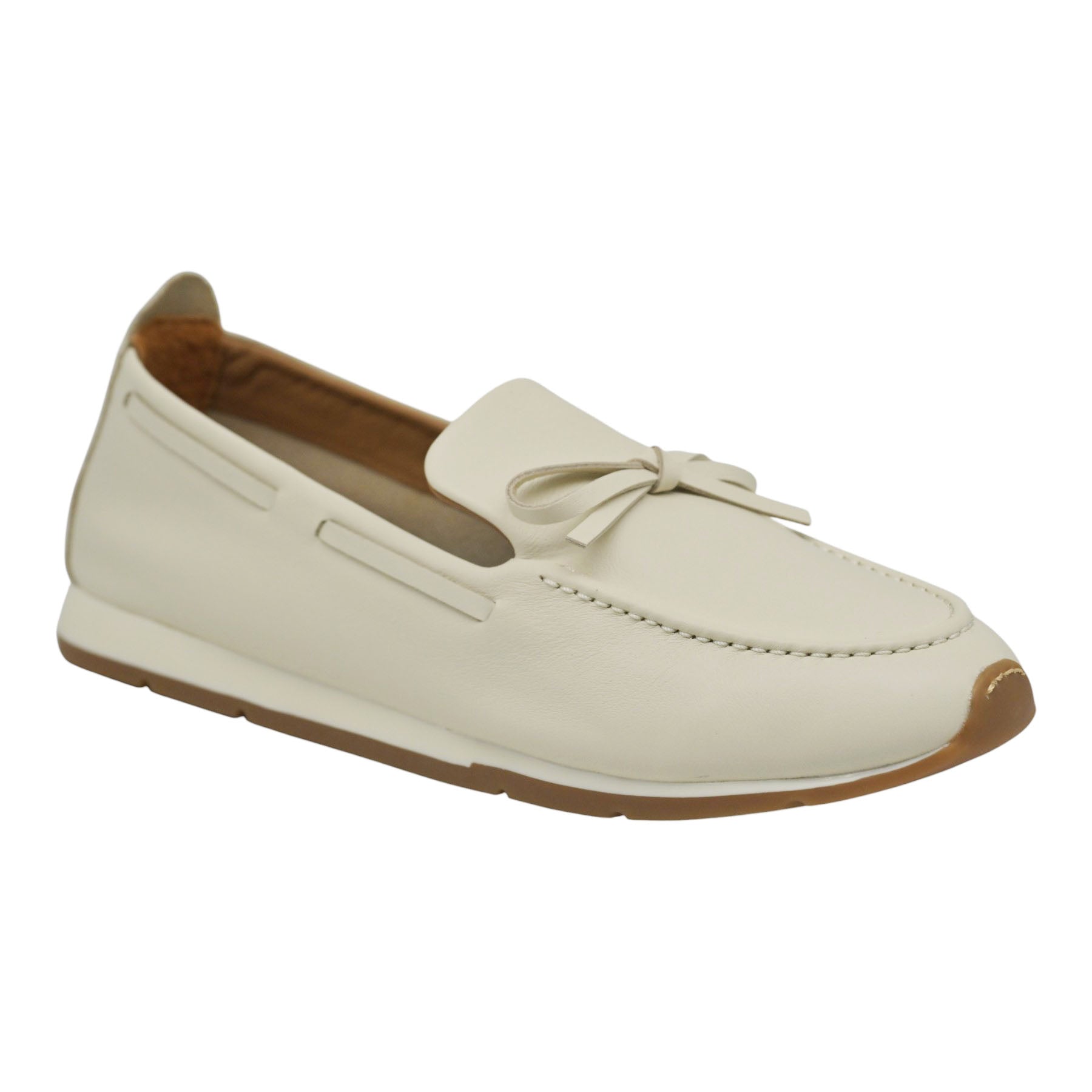 Unisa Dimas Boat Shoes με Φιόγκο - Ivory