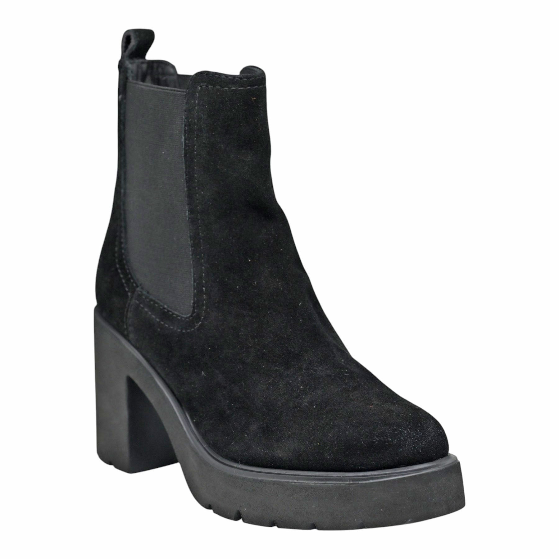 Unisa Klino Chunky Μποτάκια με Τακούνι - Μαύρo Καστόρ