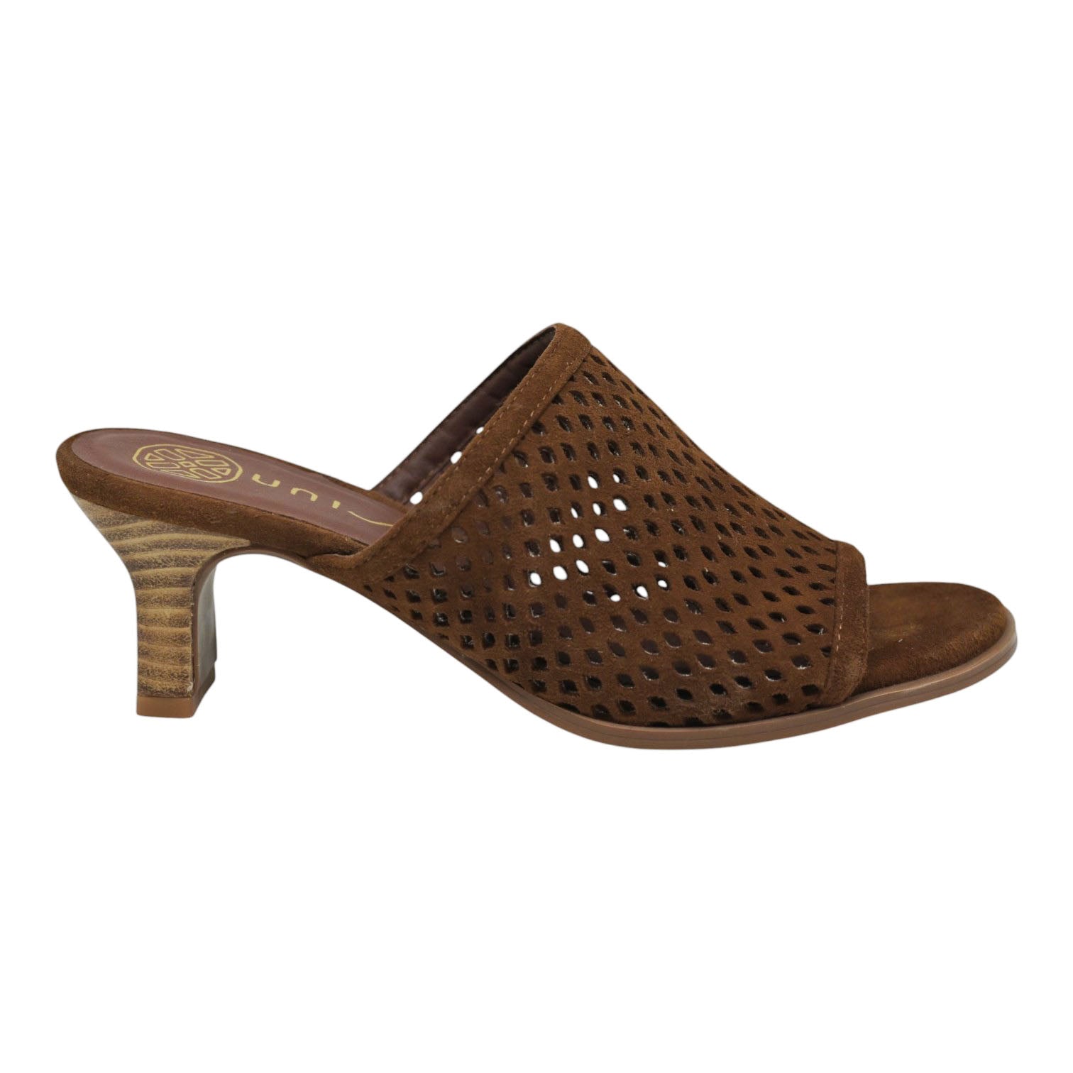 Unisa Labuk Mules Διάτρητα με Peep Toe - Choco Σουέντ