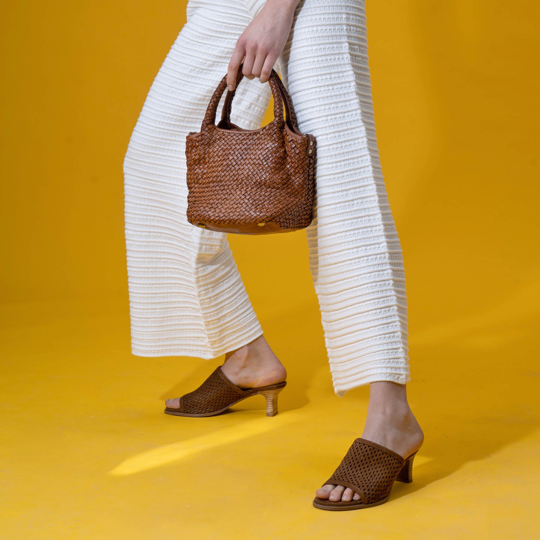 Unisa Labuk Mules Διάτρητα με Peep Toe - Choco Σουέντ