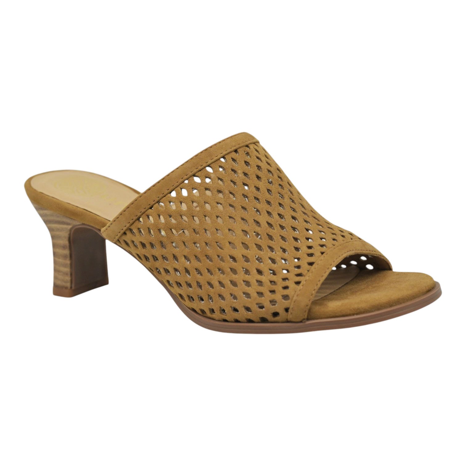 Unisa Labuk Mules Διάτρητα με Peep Toe - Κάμελ Σουέντ