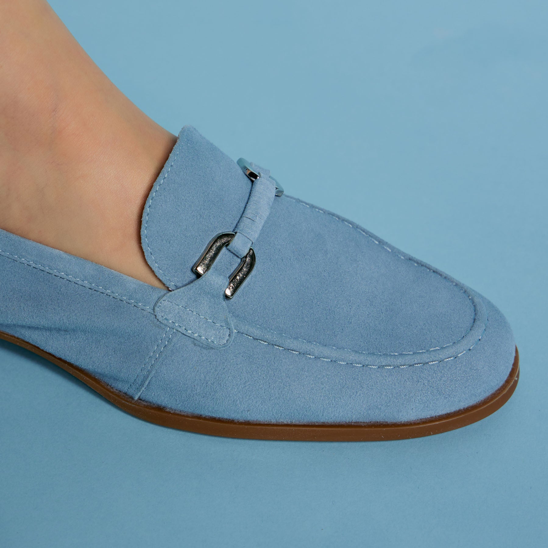 Unisa Deneri Loafers Androgynous με Αγκράφα - Jeans Καστόρ