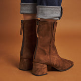 Unisa Lucas Κλασικά Μποτάκια με Τακούνι - Ταμπά Καστόρ