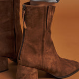 Unisa Lucas Κλασικά Μποτάκια με Τακούνι - Ταμπά Καστόρ