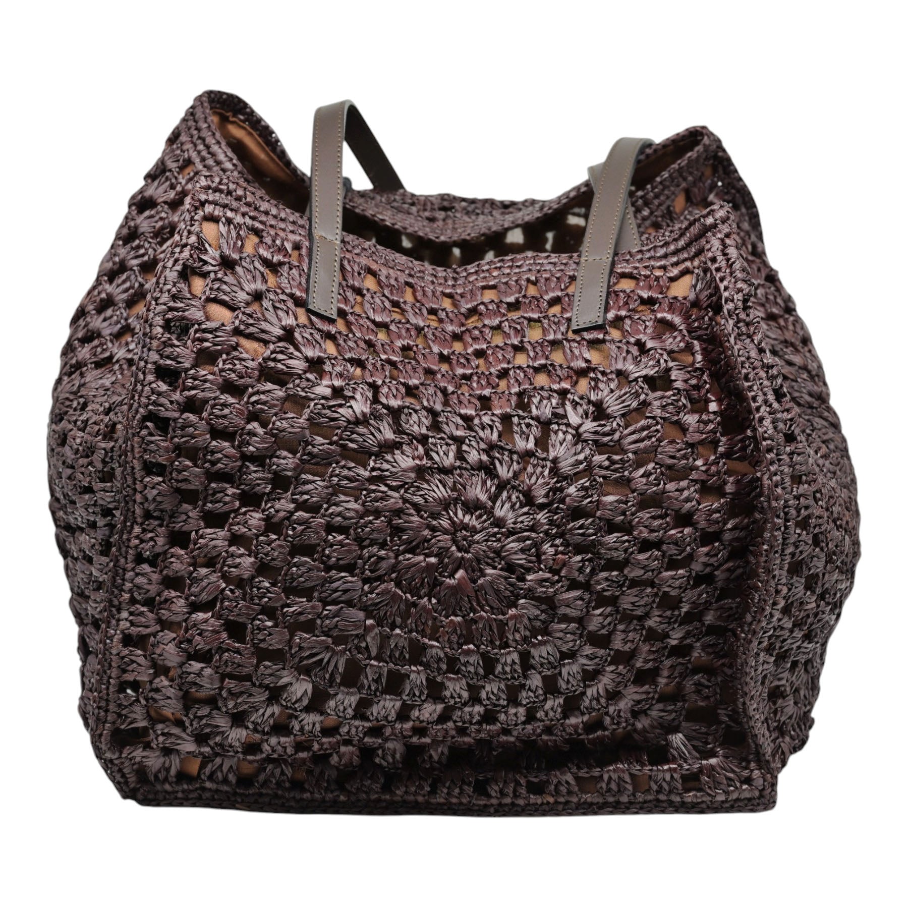 ViaMailBag Dana Τσάντα Ώμου Πλεκτή - Dark Moro