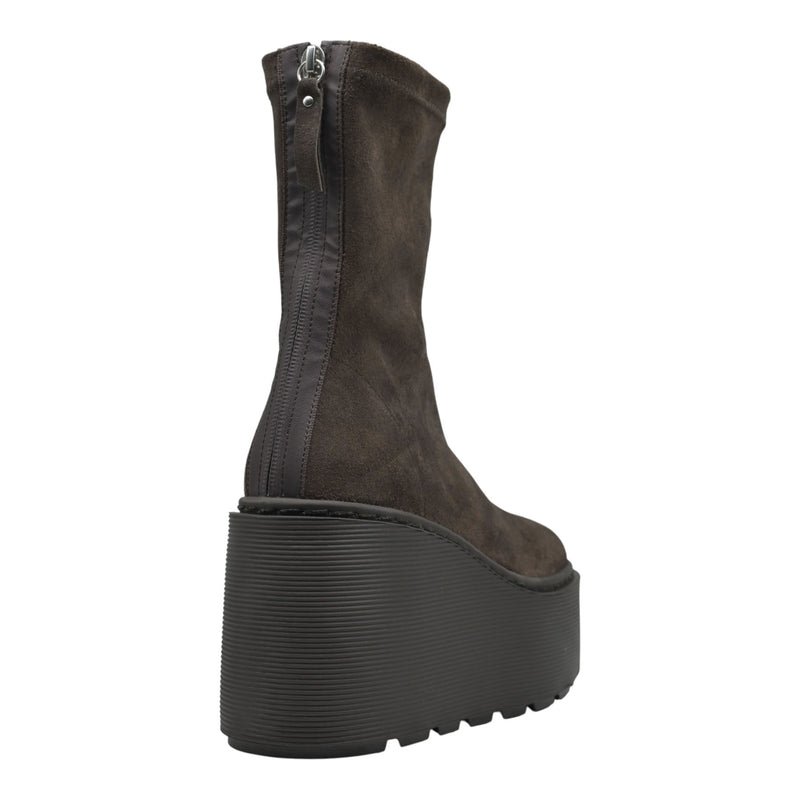 Vic Matie 2664 Μποτάκια Εφαρμοστά με Πλατφόρμα - Καφέ Σουέντ