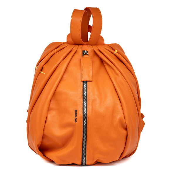 Vic Matie 732 Τσάντα Backpack με Πιέτες - Πορτοκαλί