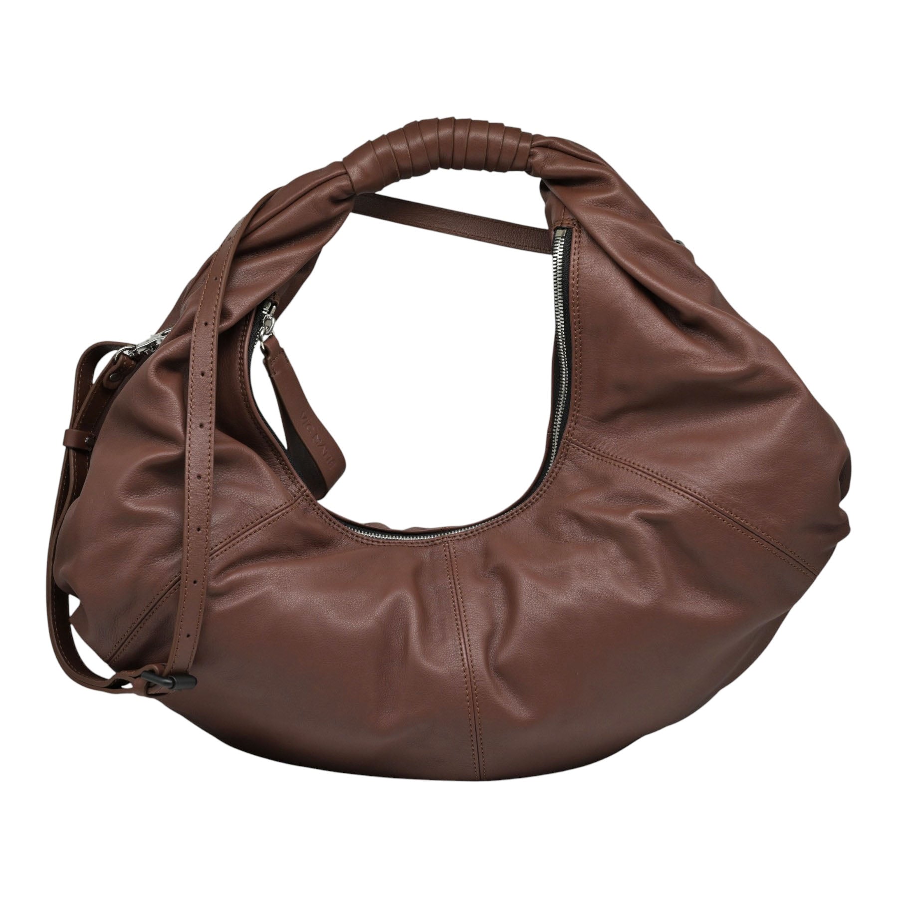 Vic Matie T414 Τσάντα Hobo με Φερμουάρ - Ebano
