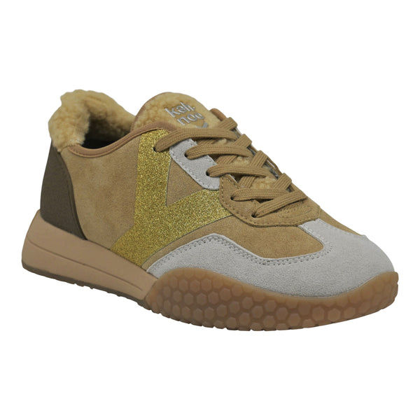 Keh Noo 9761 Vintage Sneakers - Κάμελ Σουέντ