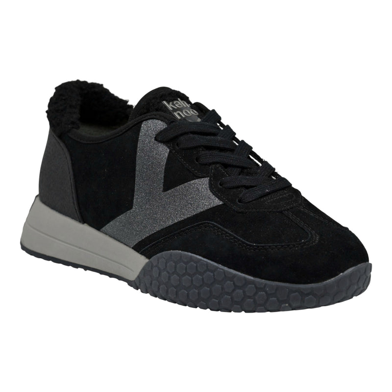 Keh Noo 9761 Vintage Sneakers - Μαύρο Σουέντ