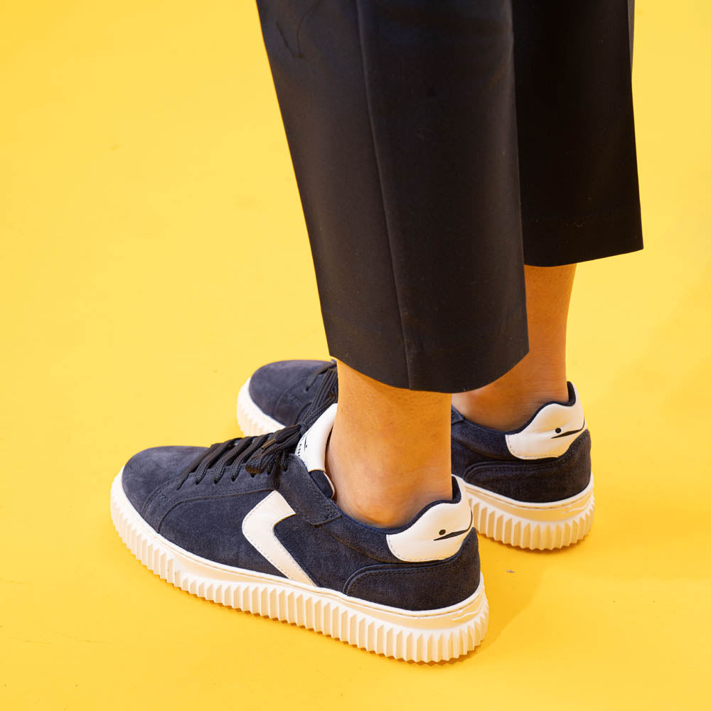 Voile Blanche 7542 Sneakers με Ανάγλυφη Σόλα - Μπλέ Σουέντ
