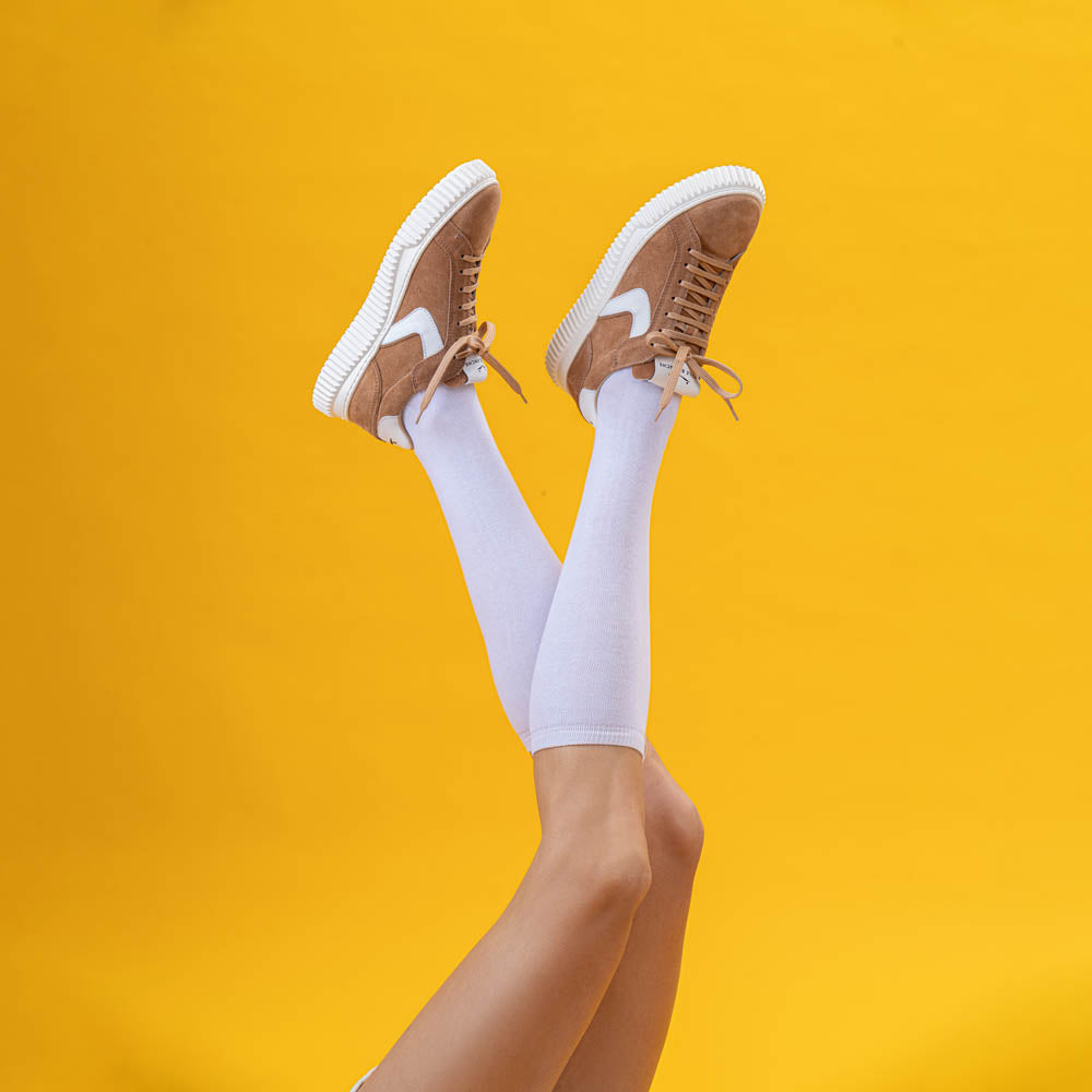 Voile Blanche 7542 Sneakers με Ανάγλυφη Σόλα - Κάμελ Σουέντ
