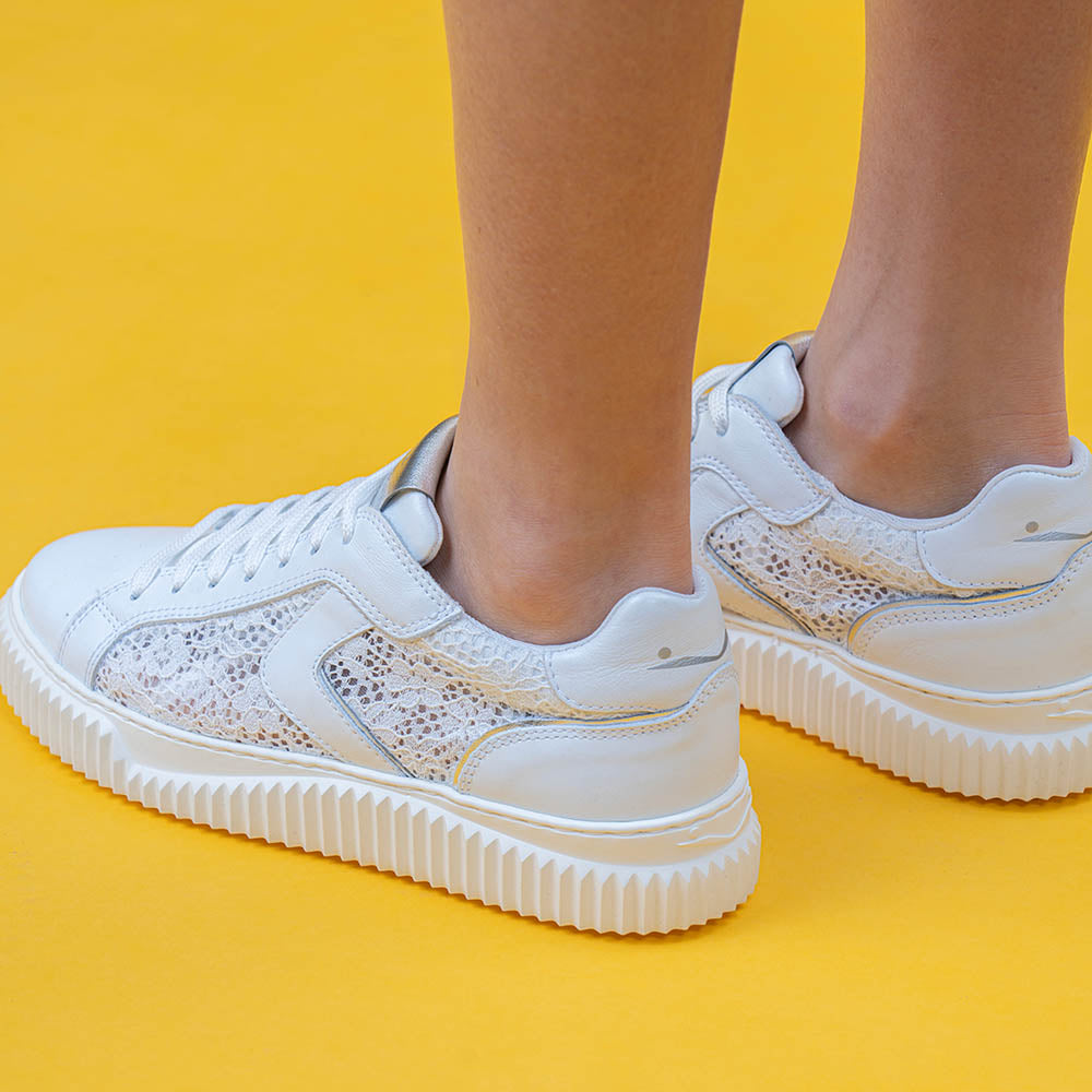 Voile Blanche 9152 Sneakers με Δαντέλα - Άσπρα