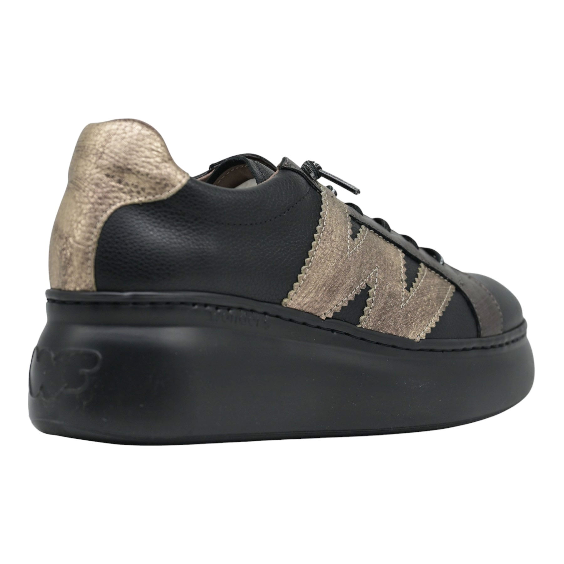 Wonders 2670 Δίπατα Sneakers με W - Μαύρα