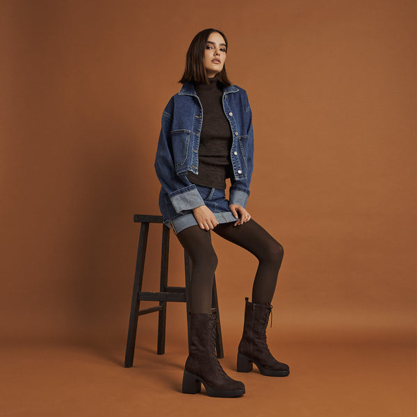 Wonders 4904 Μπότες Lace Up με Τακούνι - Testa Καστόρ