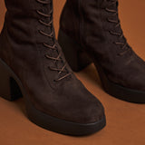 Wonders 4904 Μπότες Lace Up με Τακούνι - Testa Καστόρ