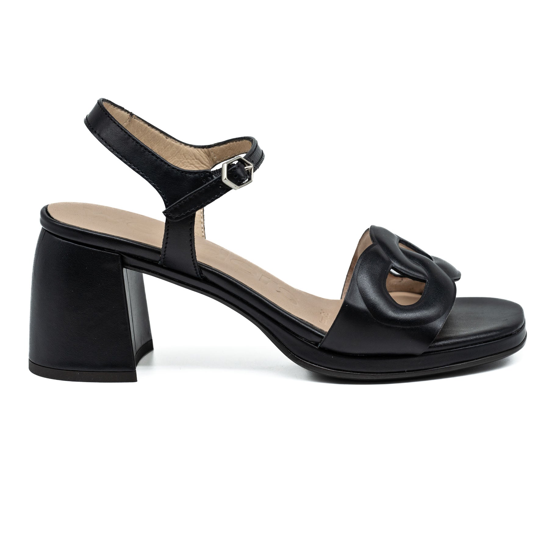 Wonders 8210 Πέδιλα με Καρέ Μύτη - Μαύρα