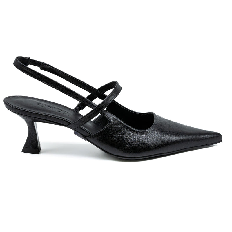 Zinda 2857 Slingback Μυτερές Γόβες - Μαύρες