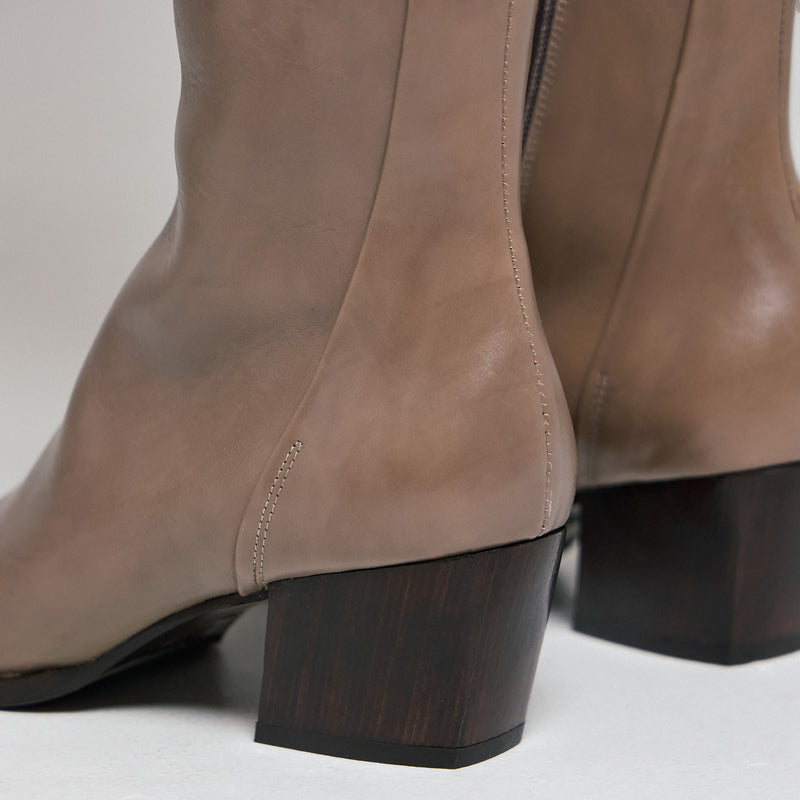 Zinda 3225 Μποτάκια Western Polished - Taupe