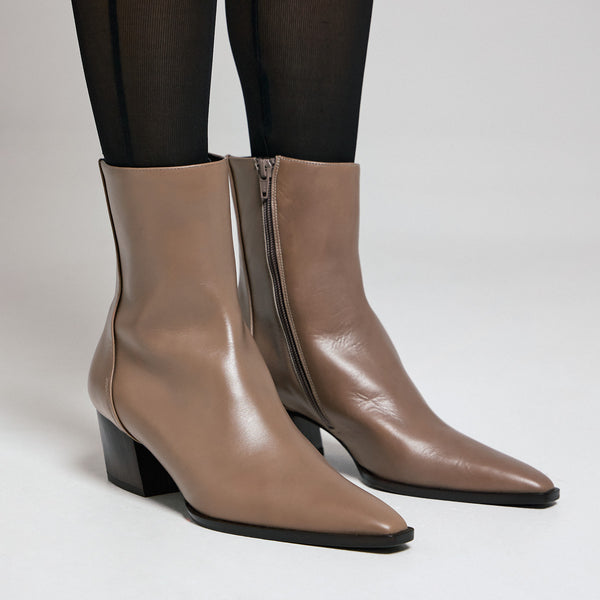 Zinda 3225 Μποτάκια Western Polished - Taupe
