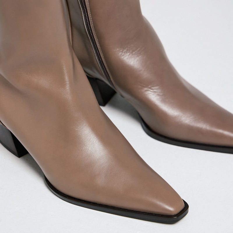Zinda 3225 Μποτάκια Western Polished - Taupe