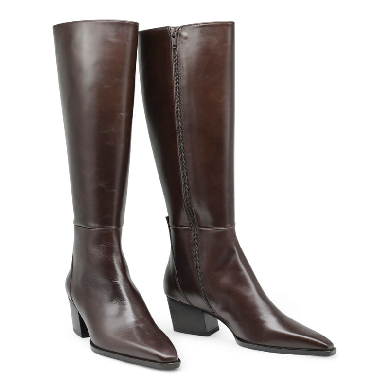 Zinda 3227 Μπότες με Cowboy Τακούνι - Καφέ