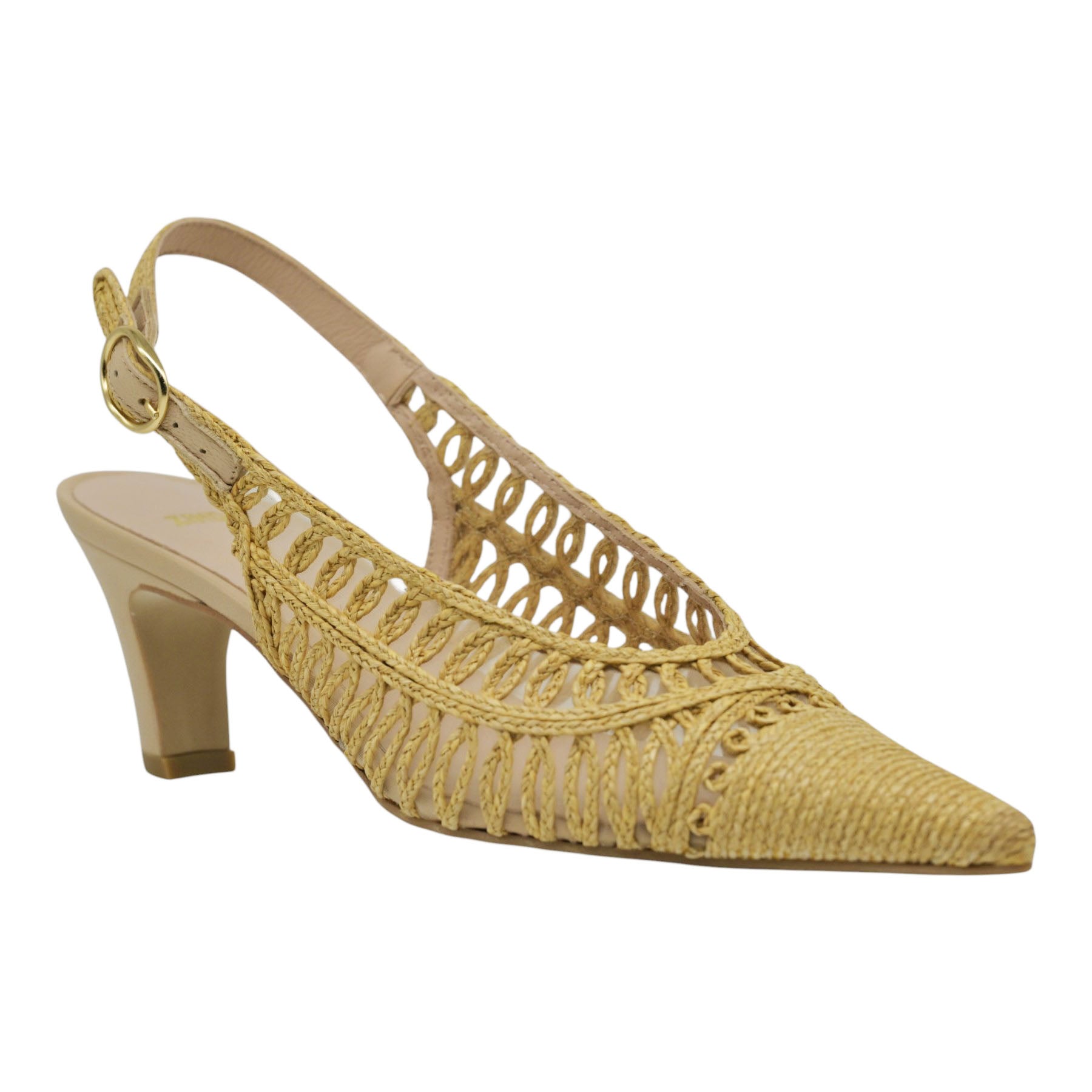 Zinda 3410 Γόβες Raffia Slingback - Naturale