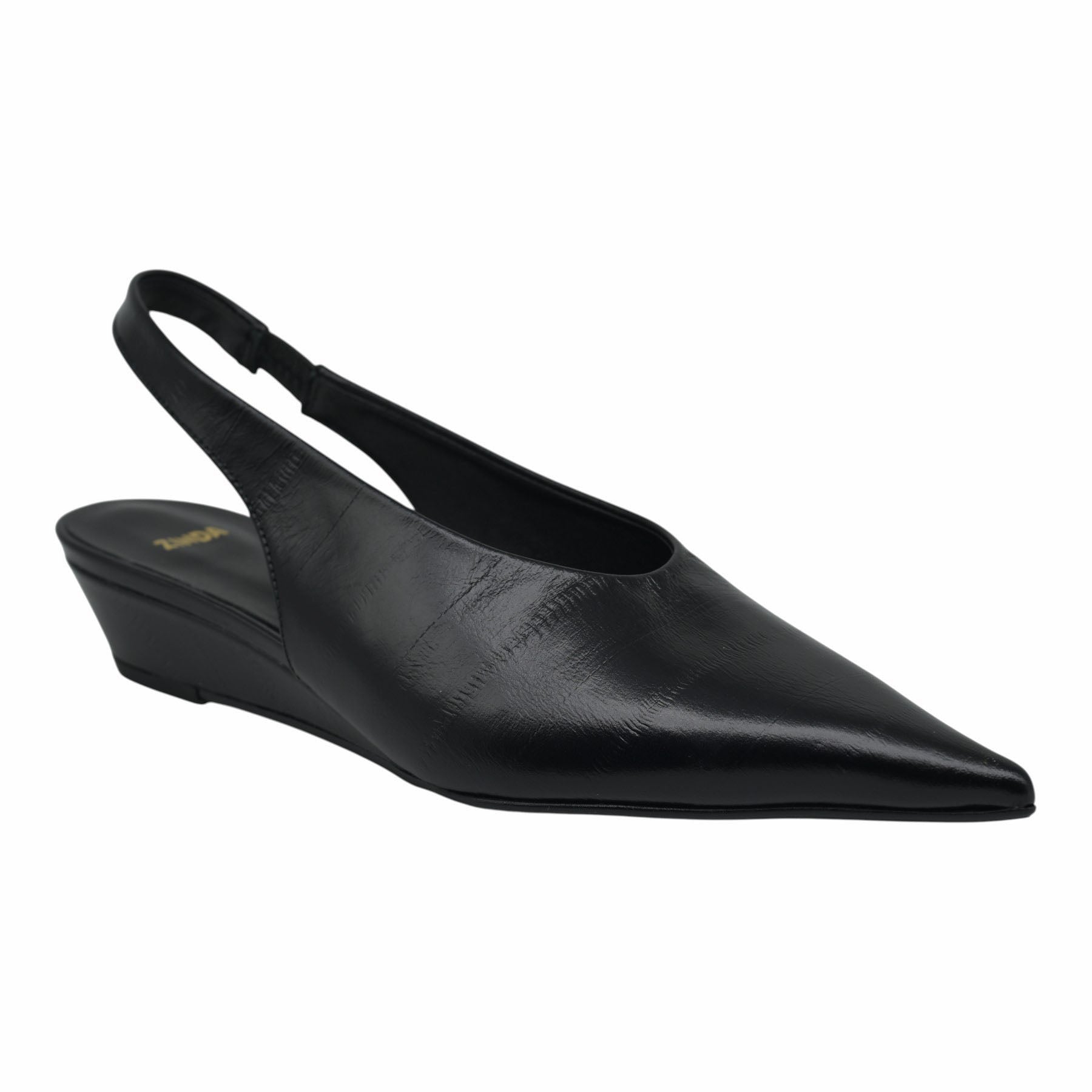 Zinda 3435 Γοβάκια Slingback με Έντονη Μύτη - Μαύρα