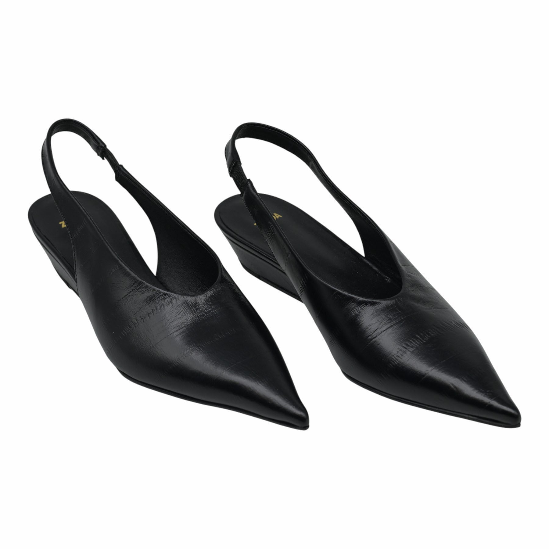 Zinda 3435 Γοβάκια Slingback με Έντονη Μύτη - Μαύρα