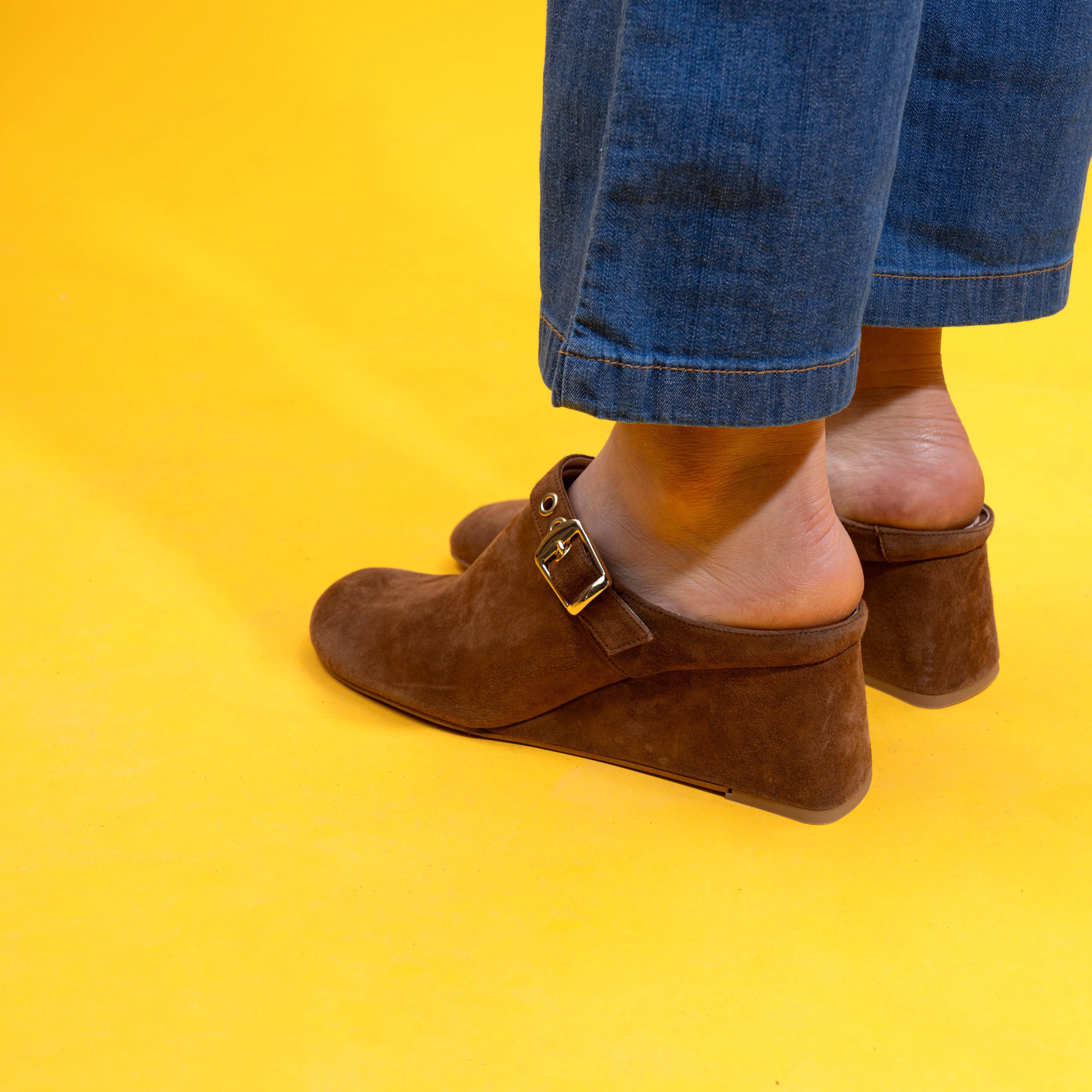 Zinda 3463 Mules με Αγκράφα - Marron