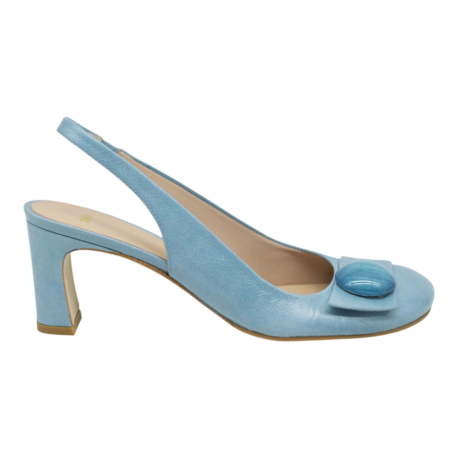 Zinda 3467 Γόβες Slingback με Τόκα - Sky